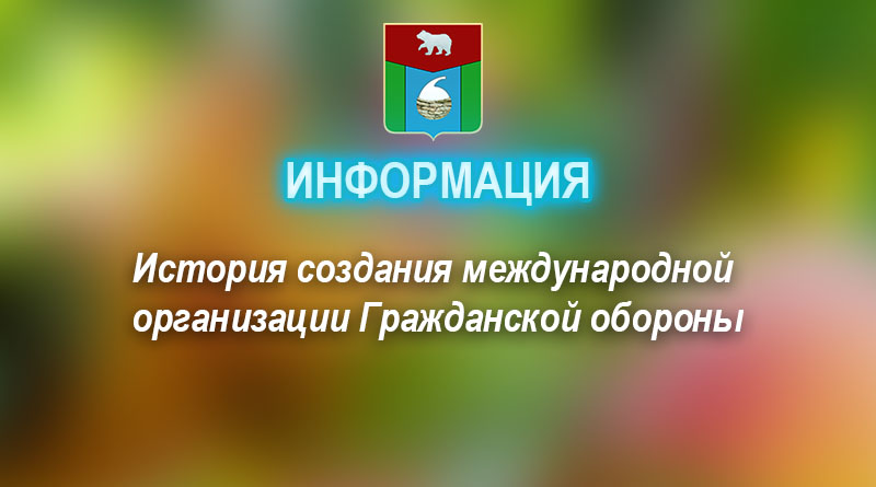 История создания международной организации Гражданской обороны